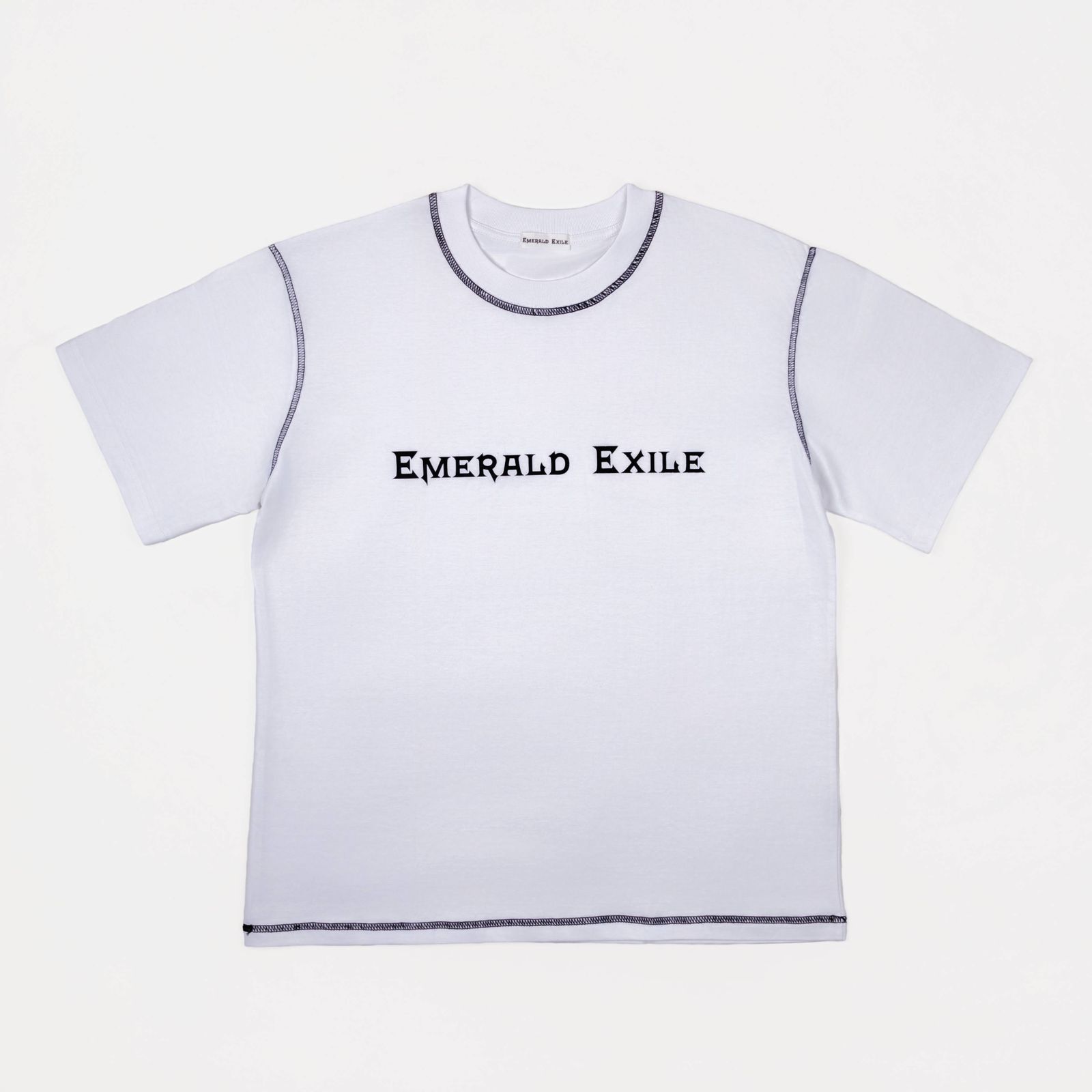 Exile Script Tee - White